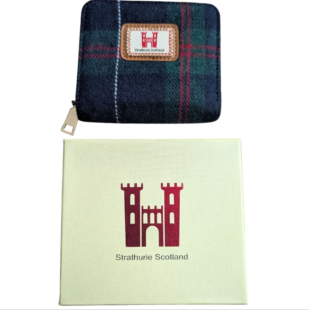 Strathurie Scotland Tartan Wallet with Box